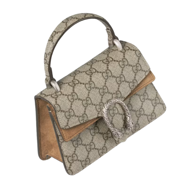 Gucci Dionysus mini top handle bag beige and ebony supreme Detail 6