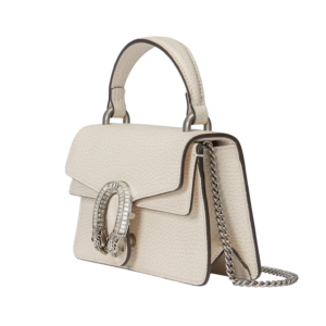 Gucci Dionysus mini top handle bag white leather Detail 3