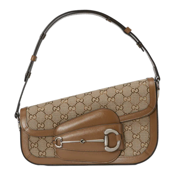 Gucci Gucci Horsebit 1955 small shoulder bag beige and ebony Detail 2