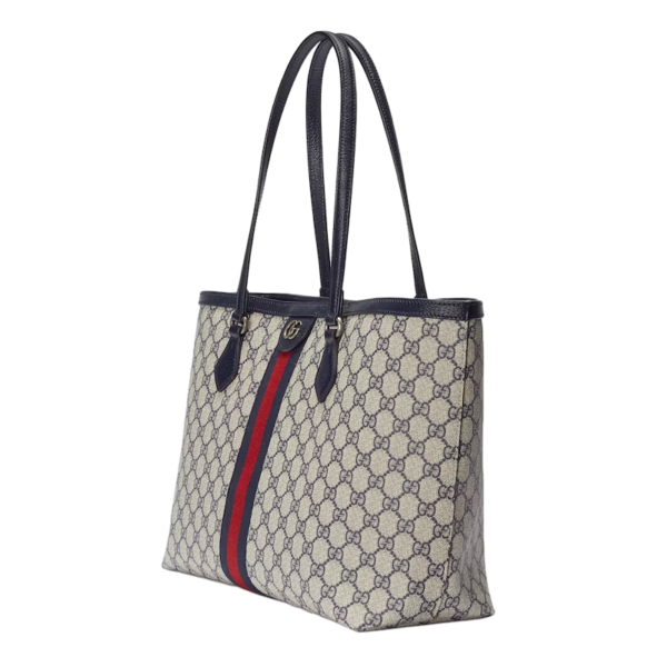 Gucci Ophidia GG medium tote beige and blue supreme Detail 3