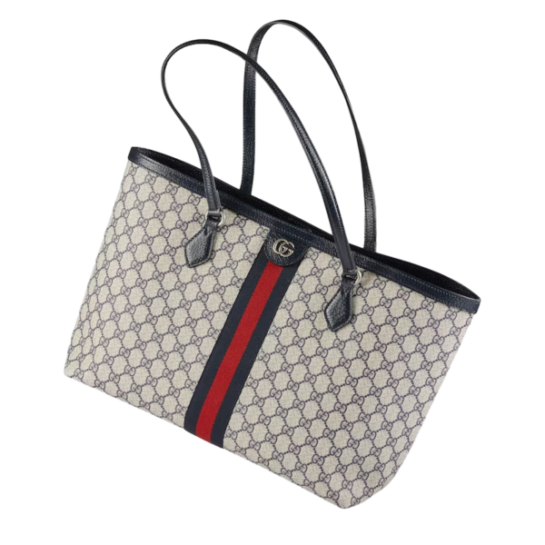 Gucci Ophidia GG medium tote beige and blue supreme Detail 5