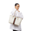 Gucci Ophidia medium GG tote beige and white canvas