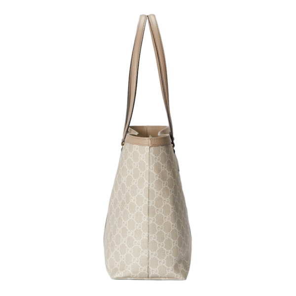 Gucci Ophidia medium GG tote beige and white canvas Detail 6