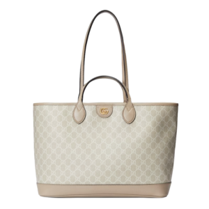 Gucci Ophidia medium tote bag beige and white supreme Detail 2