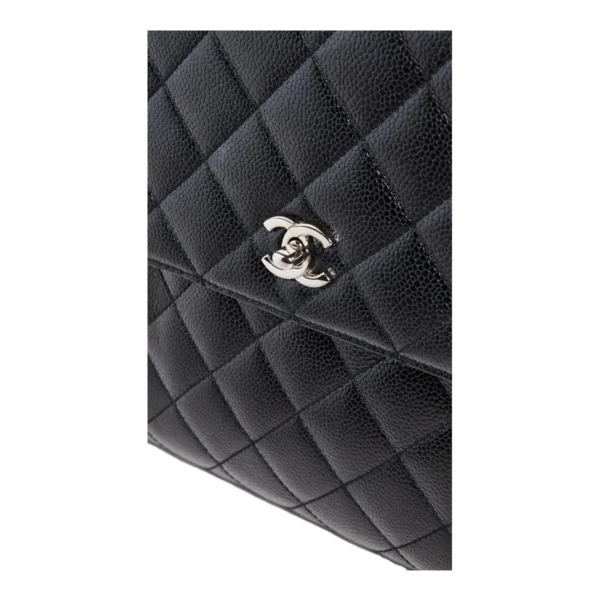 CHANEL Women's Pre Loved Jumbo Kelly Flap, Caviar (2)