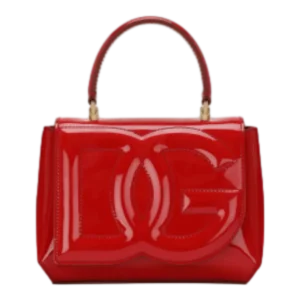 DG Logo Bag top handle bag in patent leather (10)