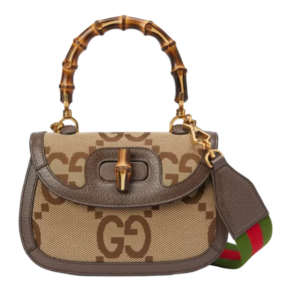 GUCCI BAMBOO 1947 JUMBO GG SMALL TOP HANDLE BAG (4)