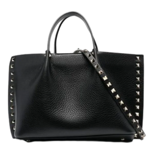 VALENTINO GARAVANI ROCKSTUD TOTE BAG BLACK (3)