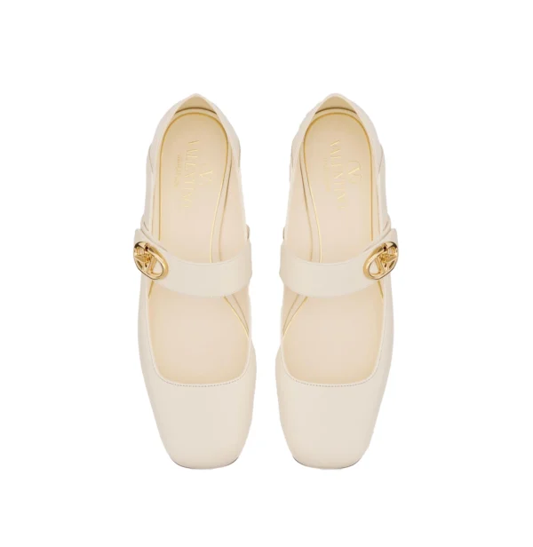 VLOGO LOCKER MARY JANE BALLERINA IN CALFSKIN (2)