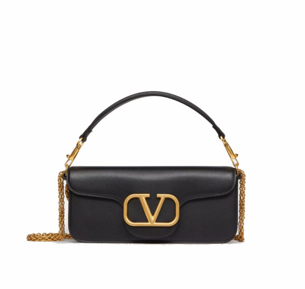 VALENTINO GARAVANI LOCÒ CALFSKIN SHOULDER BAG