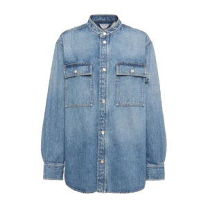 bottega veneta denim shirt blue 87601291