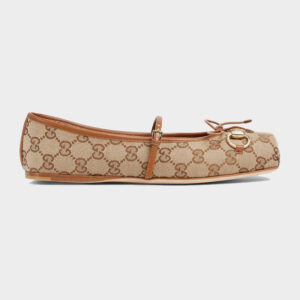 814321 FAD6C 9745 001 100 0000 Light Womens Gucci Horsebit ballet flat 看图王